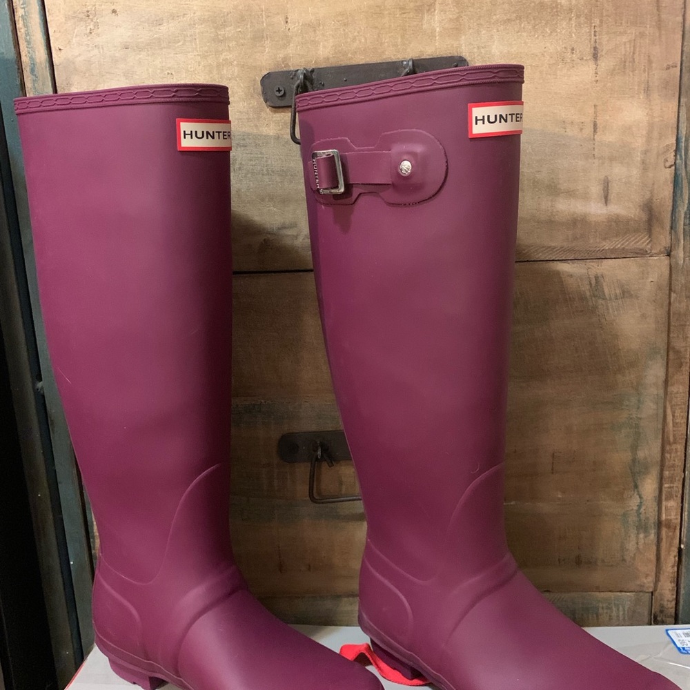 Hunter Original Tall Rain Boots Matte Violet - Picture 3 of 7